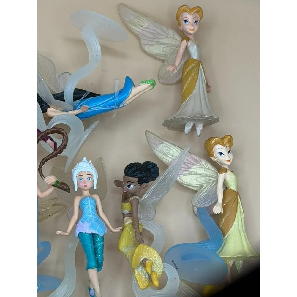 Disney Fairies Pixie Hollow Figure Lot of 27 Tinker Bell Queen Clarion Fawn